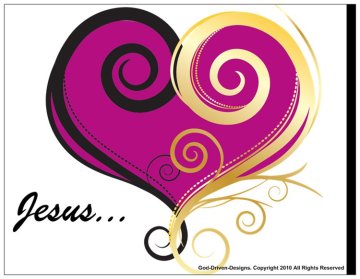 Valentine Gold Heart Prayer Card